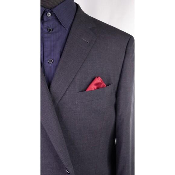 Joseph Abboud Suit Coat Mens 48R Gray Italian Wool Vitale Barberis Canonico - Picture 4 of 16